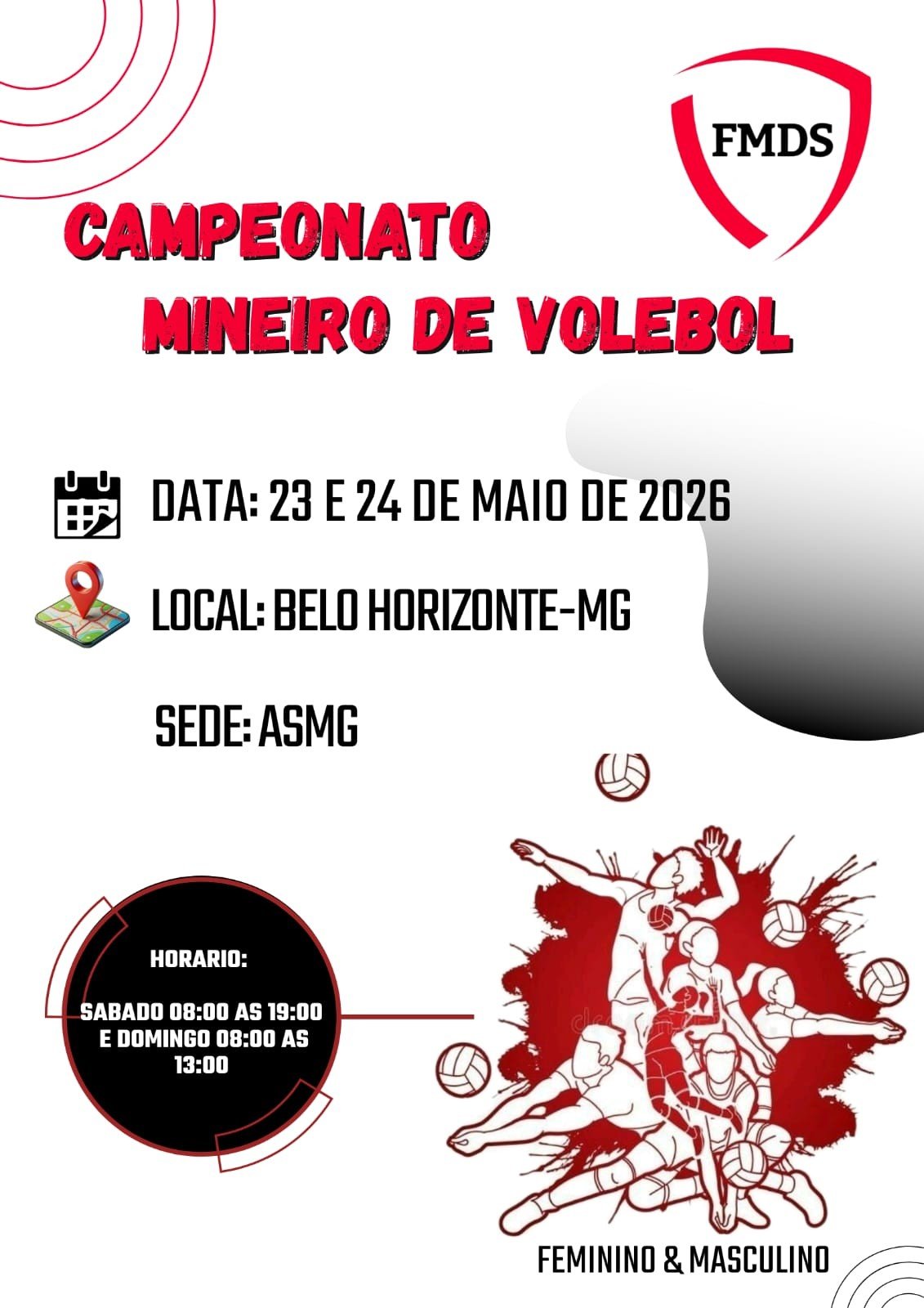 Campeonato Mineiro de Vôlei 6X6 - Masc e Femi