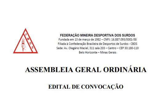 Edital da Assembleia 2018