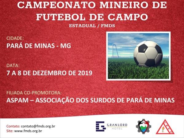 CAMPEONATO MINEIRO DE FUTEBOL FMDS 2019