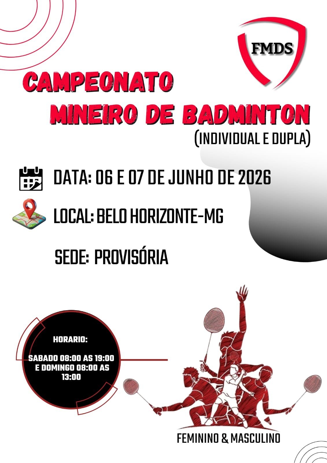 Campeonato Mineiro de Badminton – Individual e Dupla