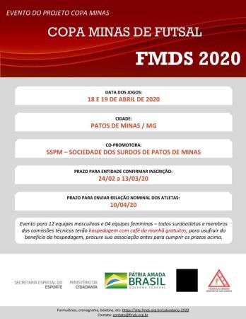 COPA MINAS DE FUTSAL FMDS 2020