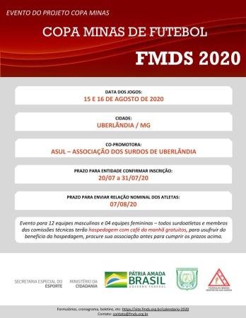 COPA MINAS DE FUTEBOL FMDS 2020