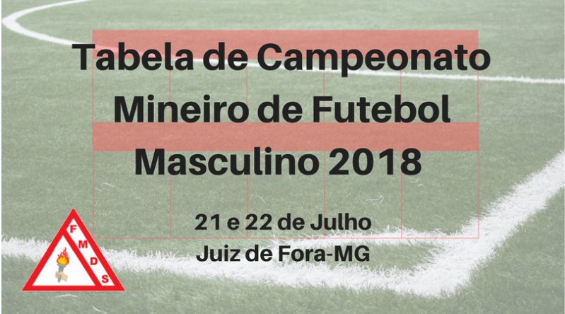 Tabela de Campeonato Mineiro de Futebol Masculino 2018