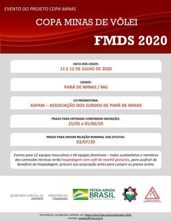 COPA MINAS DE VÔLEI FMDS 2020